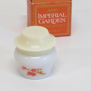 Avon Imperial Garden Cream Sachet Collectible Jar & Box Net Wt. .66oz 1970s VTG